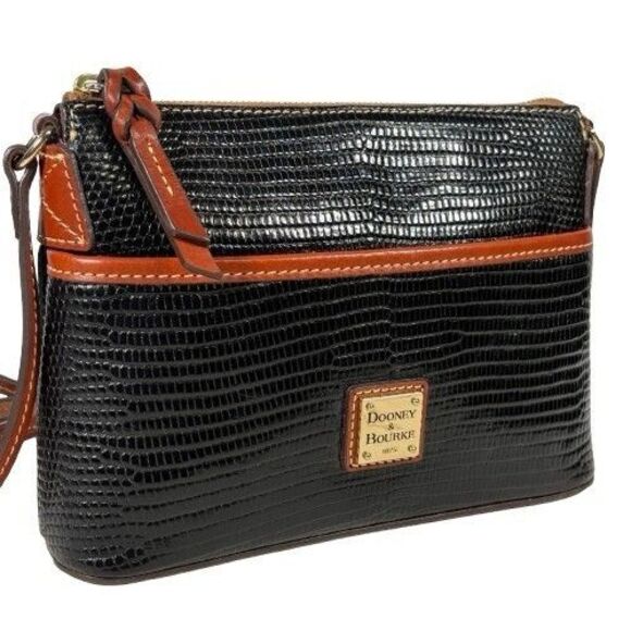Dooney & Bourke Embossed Lizard Ginger Pouchette Shoulder Crossbody Bag $178 - Picture 2 of 16